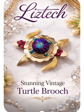 Elegant Multicolor Turtle Brooch By LIZTECH 98